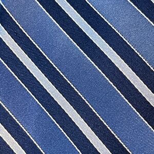 Men's Saddlebred  60% Silk/40% Polyester XL Tie- Navy Blue/Lt.Blue/Cobalt Blue